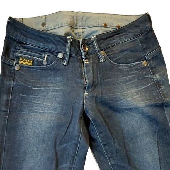 G-Star Raw Midge Skinny Cropped Blue Denim Jeans Sz 26 NWOT - Picture 6 of 11